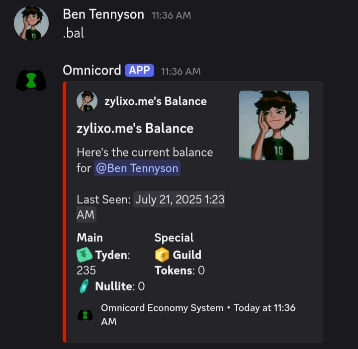 Balance Screen