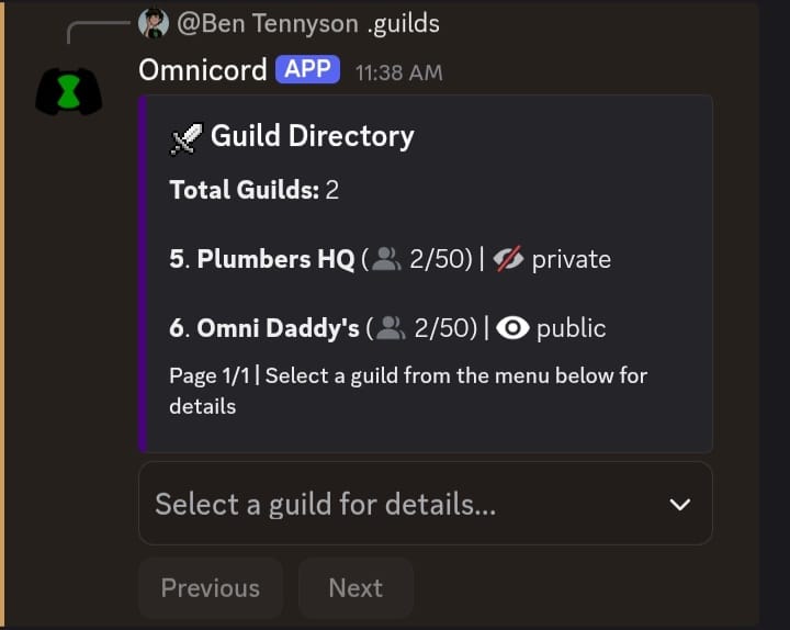 Guild Screen